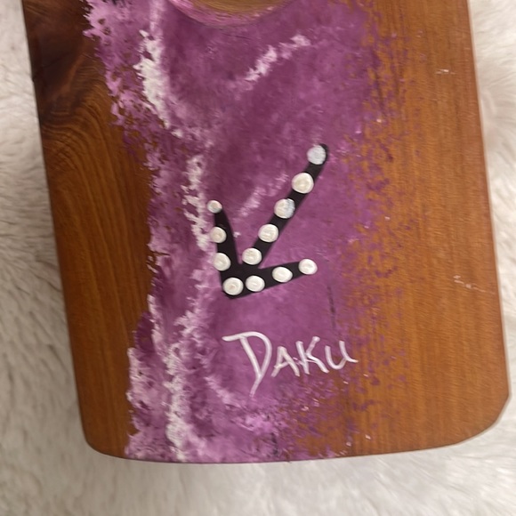 Amazing Balancing Wooden Wine Bottle Holder Double Hole 2 Bottle Capacity Daku - Picture 8 of 11